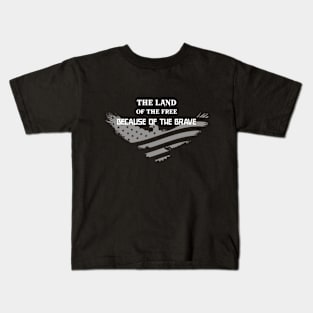 The Land of The Free Because of the Brave Fourth of July Kids T-Shirt